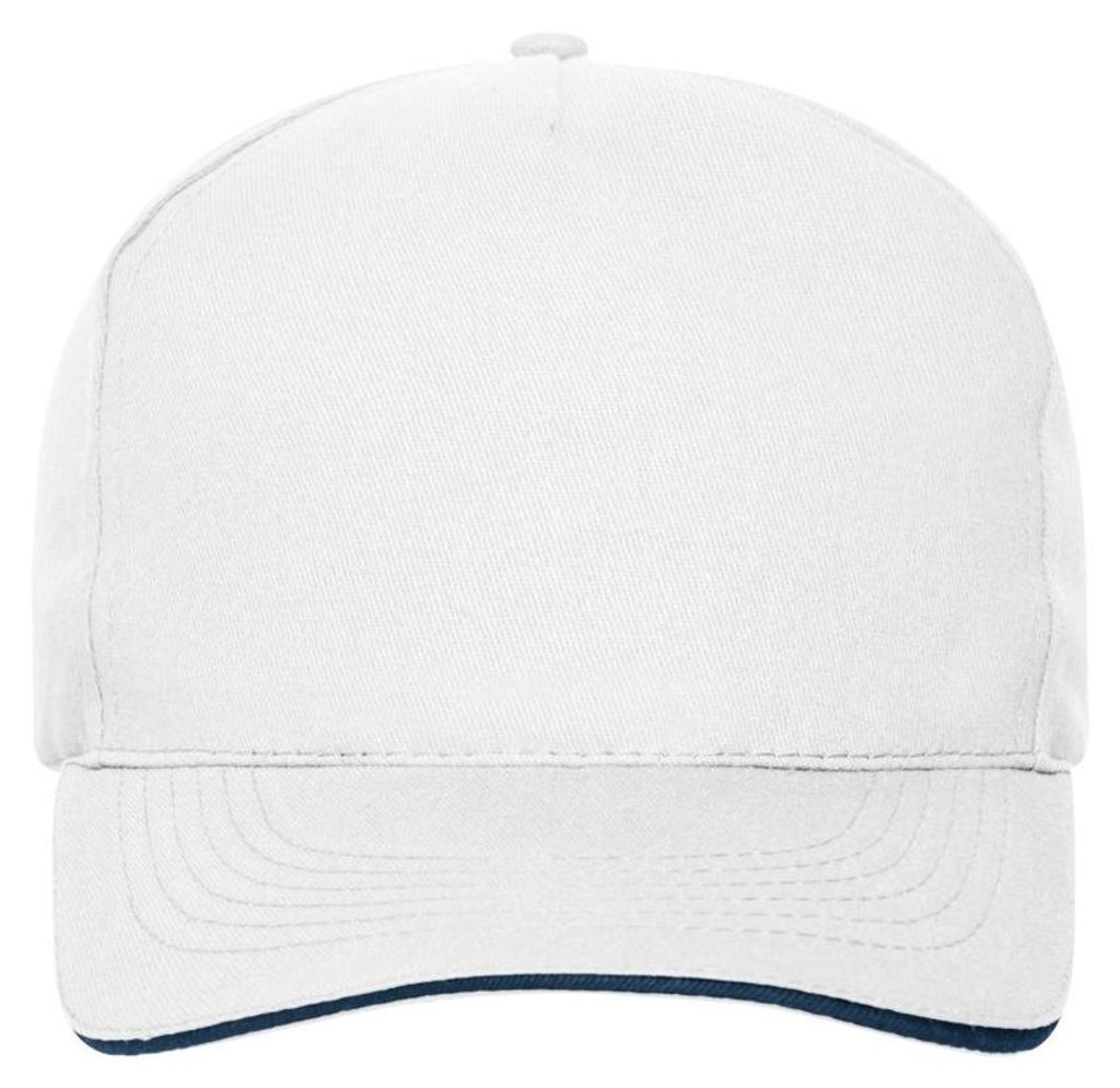 Myrtle Beach - Kappe Sandwichschirm LT2331 (Einheitsgröße) (Weiß/Marineblau)