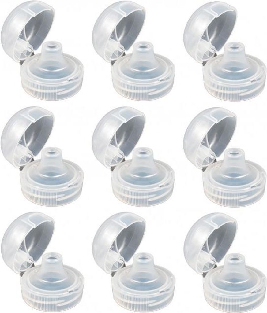 9x Sportverschluss, Klappdeckel Flip Top für Kavodrink Tritan und Polycarbonatflaschen