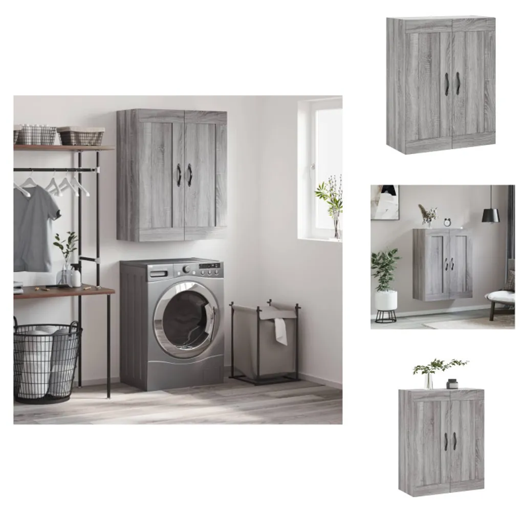 Mobiletto a Parete vidaXL Grigio Sonoma - Organizzazione e Stile