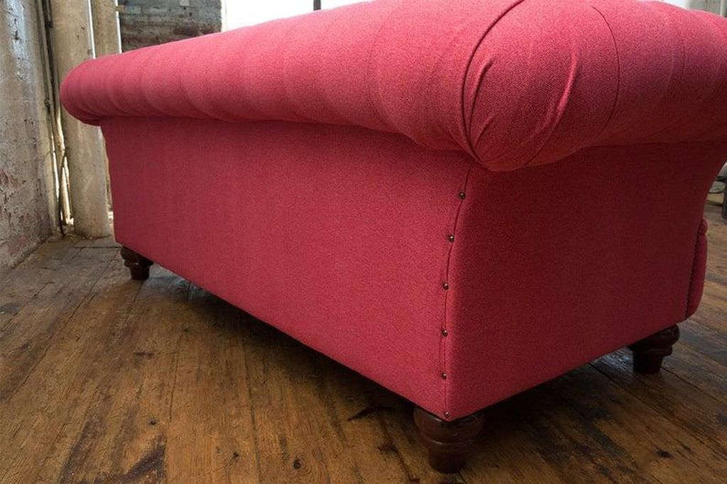 Chesterfield Big Textil Design Wohnzimmer Couch Sofa Polster 3 Sitz Leder #147