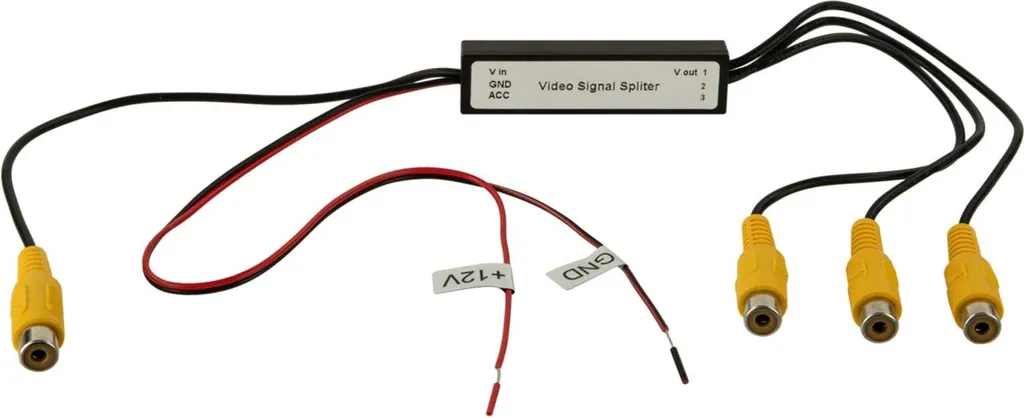 Amplificateur pour Diffuser Vidéo RCA sur 3 Écrans Simultanément Noir