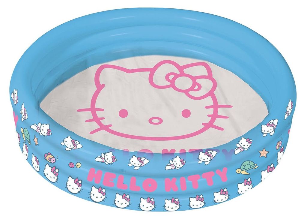 Pool Planschbecken Happy People 100 x 23 cm Kunststoff blau Produktbild 