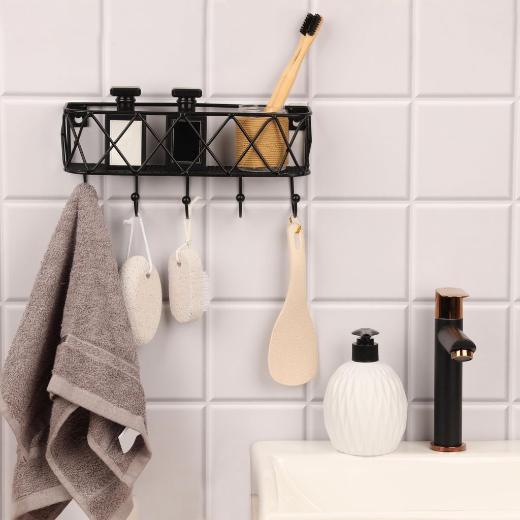 Belle Vous Wandmontiertes Schlüsselbrett mit Ablage und 5 Produktbild 6