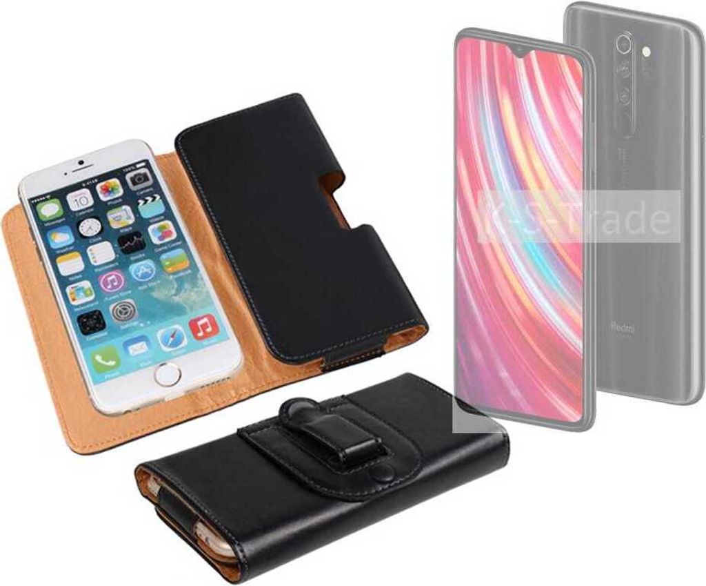 K-S-Trade Schützhülle Handyhülle kompatibel mit Xiaomi Note 8 Pro Holster Gürtel Tasche Schutzhülle Handy-Tasche Smartphone Case Seitentasche
