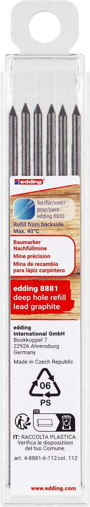 edding 8881 Baumarker Nachfüllmine grafit 6er-Set