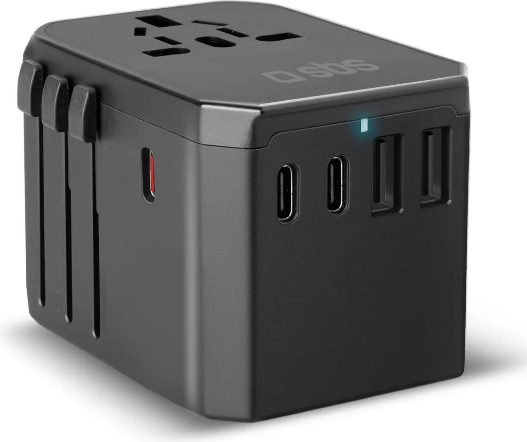 SBS TEADAPTGAN70WUNI Adaptateur de voyage universel GaN 70W ultra rapide