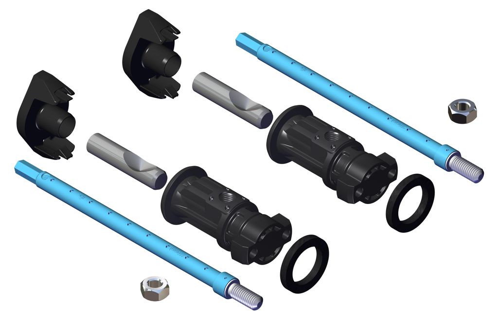 Laufen Montageset, Easy Fit 2.0, für Wand-WC/Wandbidet, 250mm, blau, 1 Stk.