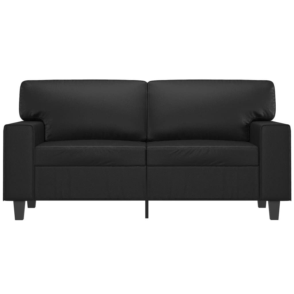 ZMH 2-Sitzer-Sofa Schwarz 120 cm Kunstleder