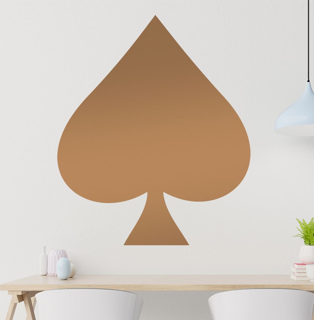 KIWISTAR Ass - Ace - Das Ass Wandtattoo in 6 Größen - Wandaufkleber Wall Sticker - Dekoration, Küche, Wohnzimmer, Schlafzimmer, Badezimmer