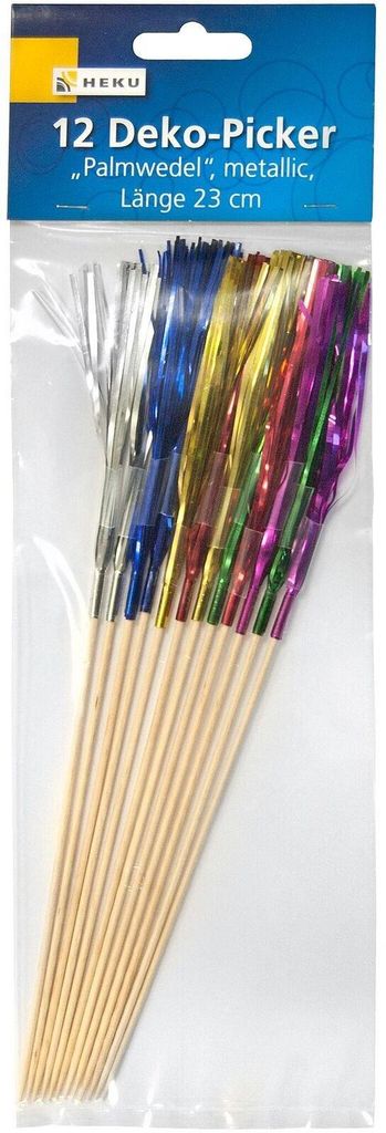 Deko-Picker Palmwedel 12 Stück 23 cm Heku Dekoration Produktbild 