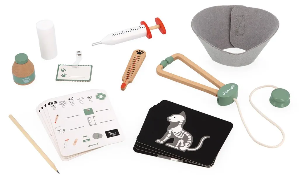 Set vétérinaire Janod : jouet en bois durable pour apprentis soigneurs