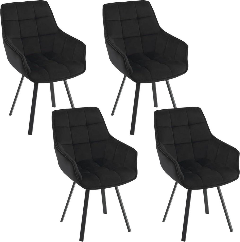 EUGAD 4 x Esszimmerstühle drehbar, bequem modern, mit Produktbild 
