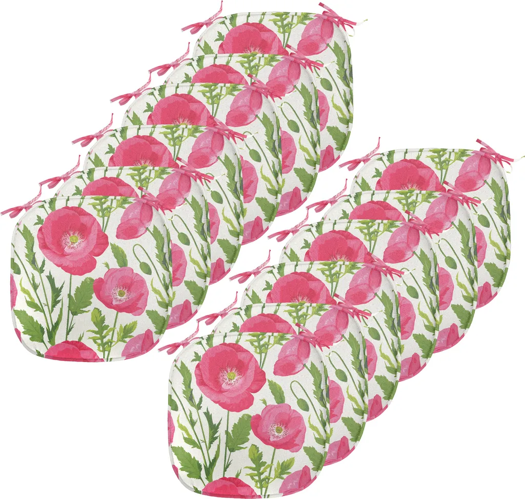 Set 12 Cuscini Sedie ABAKUHAUS Papavero 40x40 - Decorativi e Impermeabili - 1