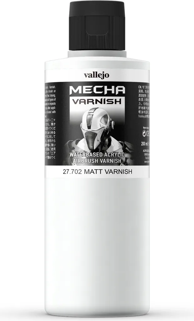 Vernis Vallejo Mecha 702 : Finition Mate sans Traces pour Aérographe