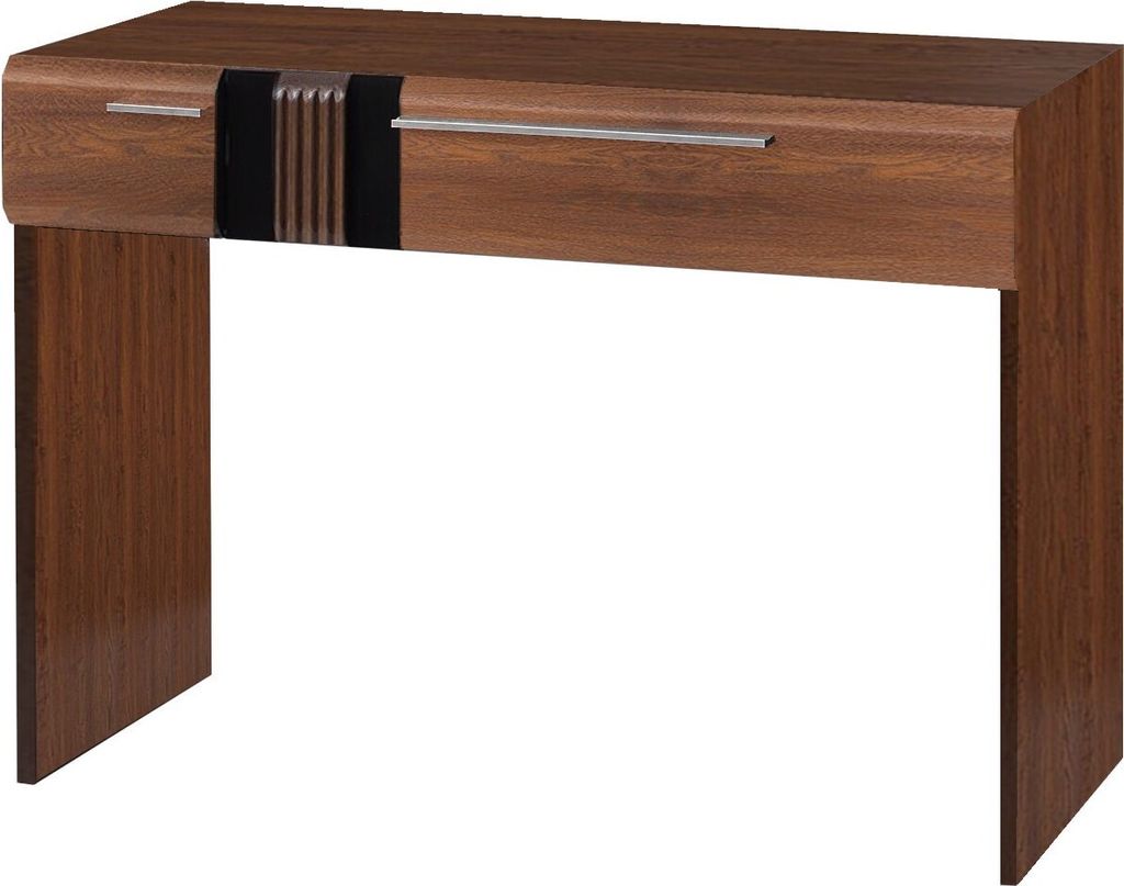 Furniture24 Schminktisch Porti 78 mit 2 Schubladen Eiche Massivholz Naturfurnier Eiche Antik