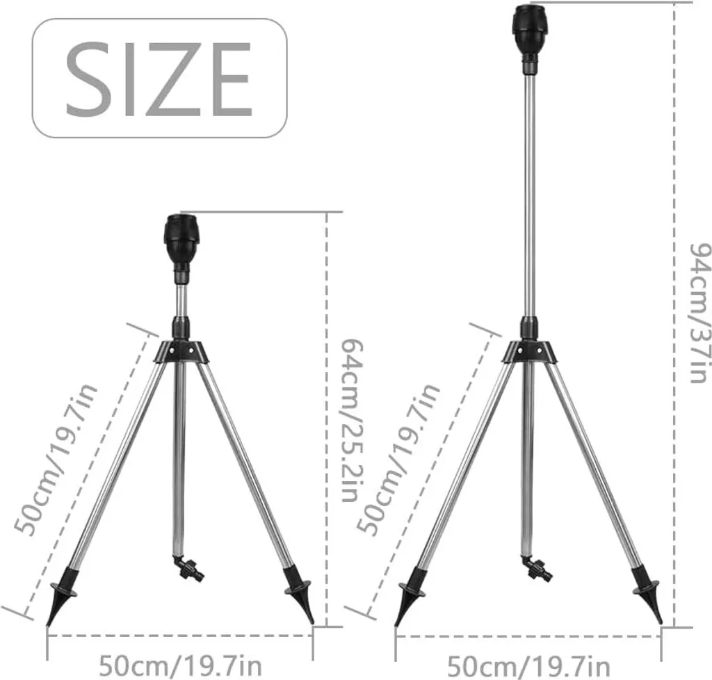 Évitez la pelouse sèche : Arroseur rotatif télescopique 360° (Pack de 2)