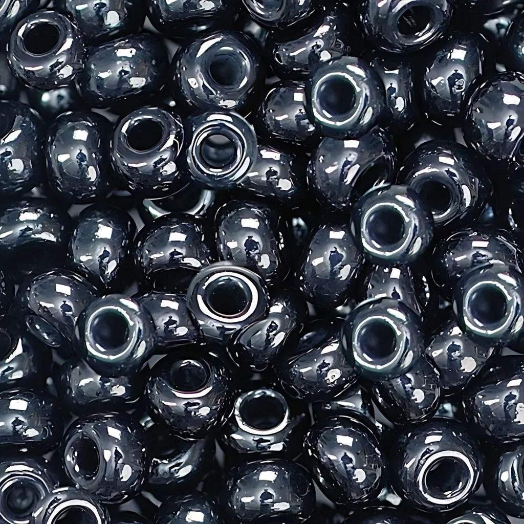 Rocailles de Bohème 5 mm noir idéal pour créer des bracelets faits main