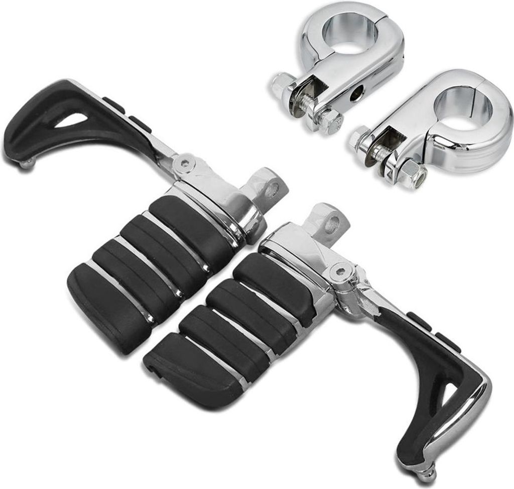 Motorrad Sturzbügel Fußrasten + Halterung 32mm Set HC10