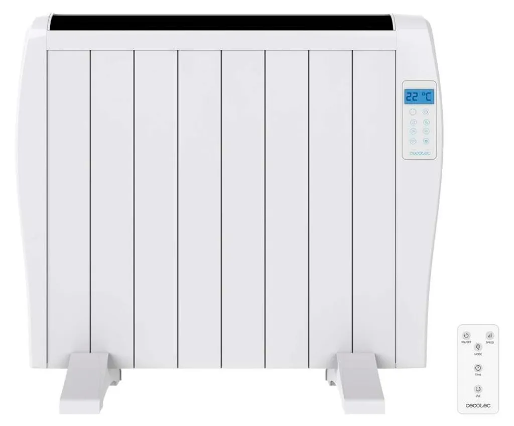 Radiateur plat anti-gaspillage 1200W à inertie fluide et contrôle LCD
