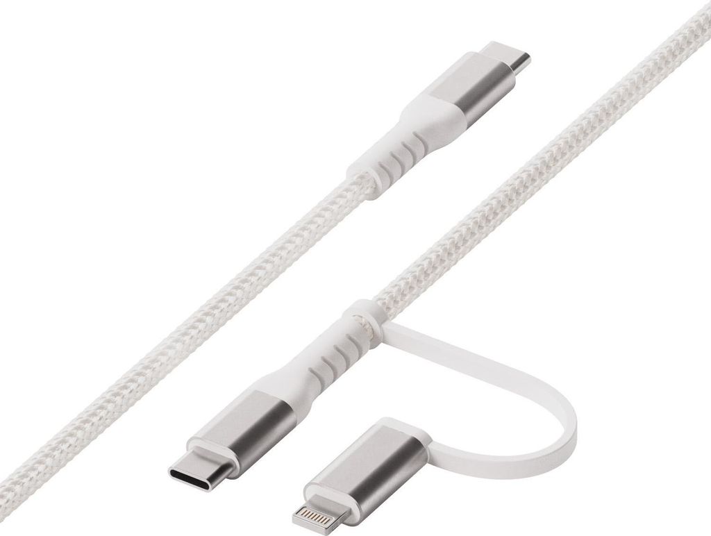 VIVanco Longlife 2in1 USB Type C , Lightning MFI Kabel, 100W (64216)