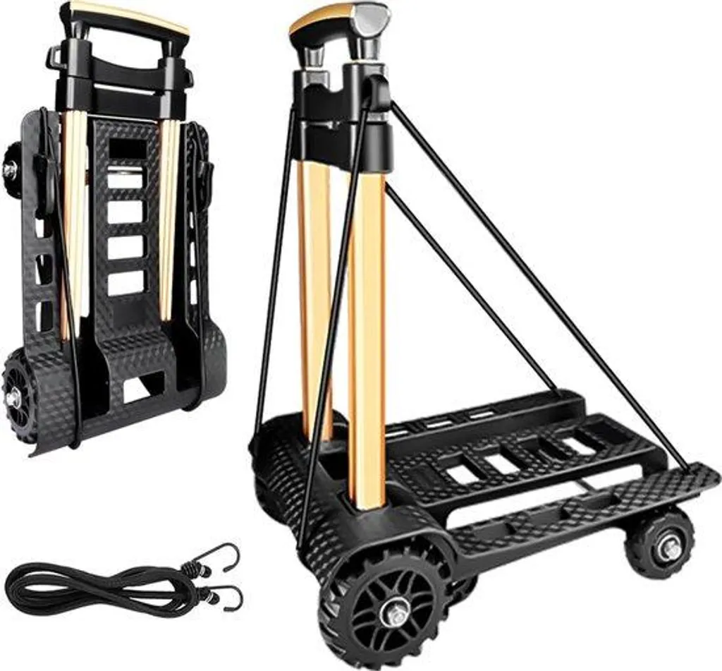 Chariot à main pliable idéal pour déménagement et courses, charge 60 kg
