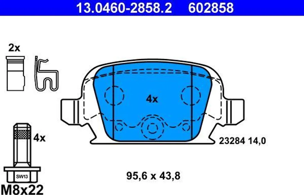 Plaquettes de Frein pour Remplacer OE 1605965 sur Opel Corsa C et Tigra