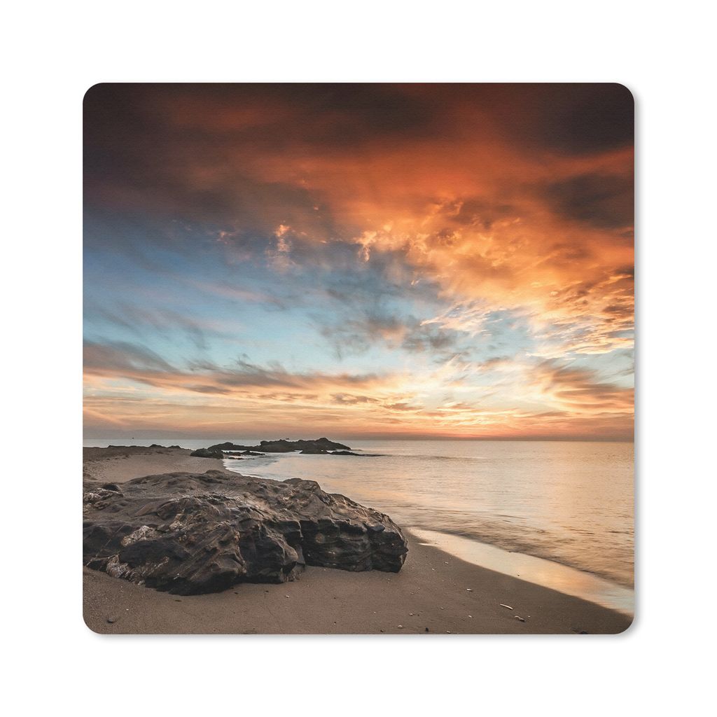 MuchoWow Mauspad Mousepad Meer - Steine - Himmel 30x30 cm - Mousepads - Maus Mat - Pad - Mausunterlage - Gaming