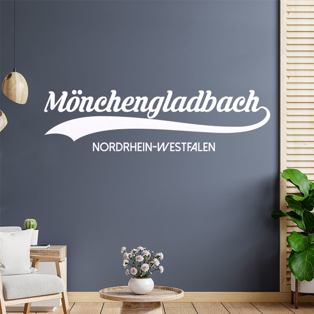 Mönchengladbach NRW Wandtattoo Wandaufkleber Wall Sticker - Dekoration, Küche, Wohnzimmer, Schlafzimmer, Badezimmer