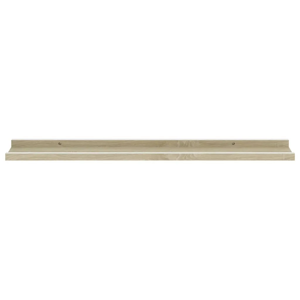 Set 4 Mensole Slim 80cm Rovere Sonoma e Bianco - Living Moderno - 5