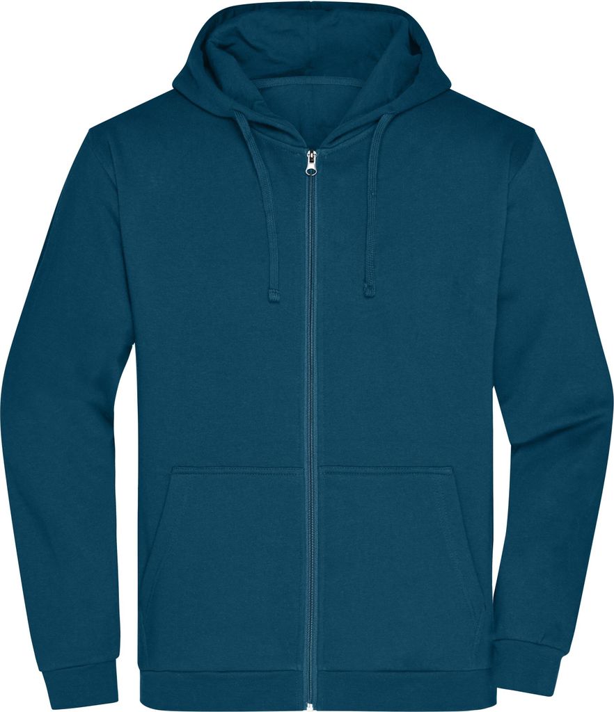Klassische Sweatjacke mit Kapuze petrol, Gr. L Produktbild 