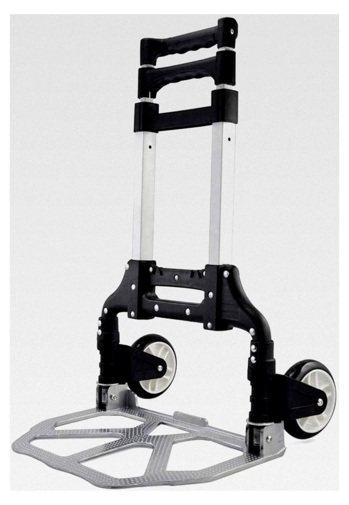 Aluminium Sackkarre klappbar mit ausziehbarem Teleskopgriff 100 cm, belastbar bis 75 kg