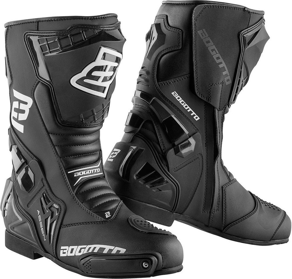 Bogotto Assen Motorradstiefel, schwarz, 44