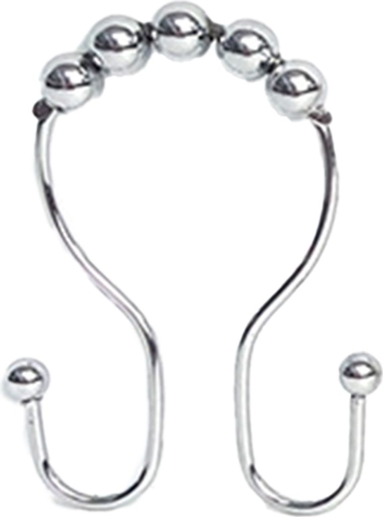 12 Stück Duschvorhanghaken Doppelhaken Gute Balance Starke Tragkraft Roller Ball Glattes Gleiten Vorhanghakenring Badezimmerzubehör