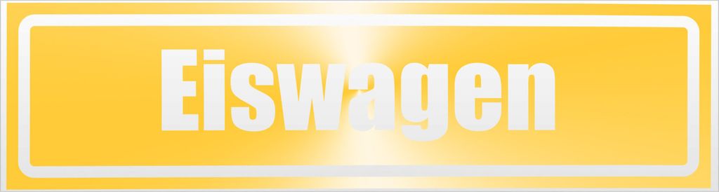 Kiwistar Eiswagen invertiert Magnetschild Schild magnetisch - 20cm Gelb - reflektierend - Magnetfolie für Auto PKW Kfz