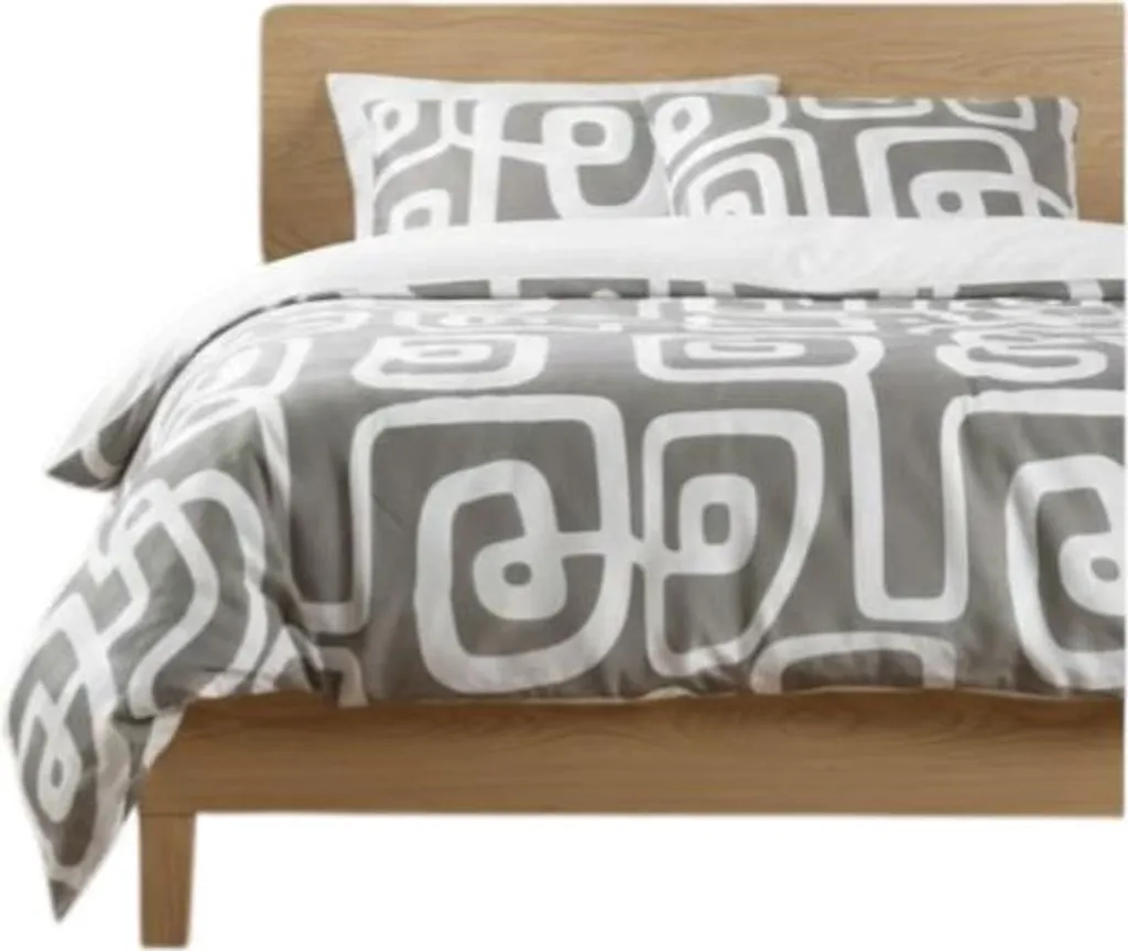 Linge de lit anti-pilling Pinto : parure graphique lavable sans plis