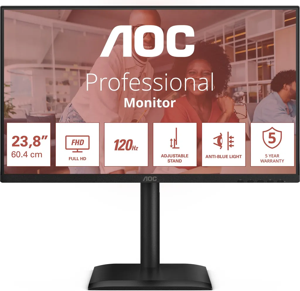 AOC 24E4CV - LED-Monitor - 61 cm (24") (23.8" sichtbar) - 1920 x 1080 Full HD (1080p)