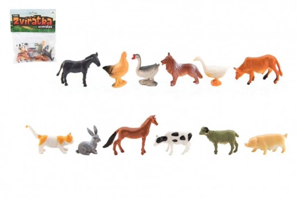 Zvieratká mini – Farma, 12ks Teddies Obrázok produktu 