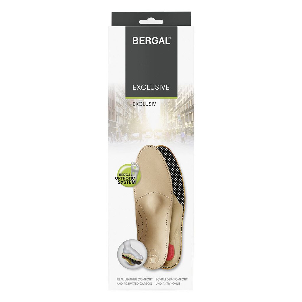 Bergal Uni Einlegesohle Exclusiv Lederfußbett braun