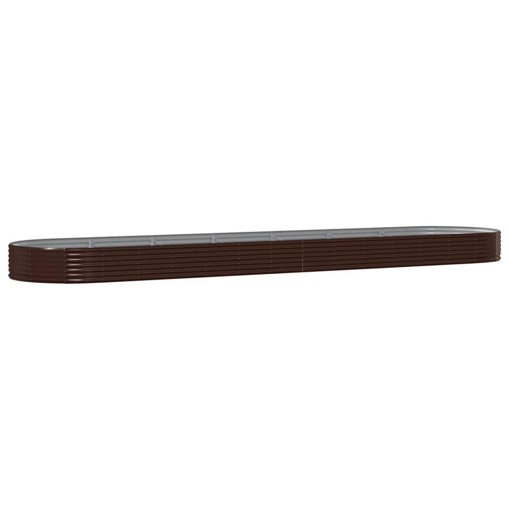 Hochbeet Verzinkter Stahl 600x140x36 cm Braun