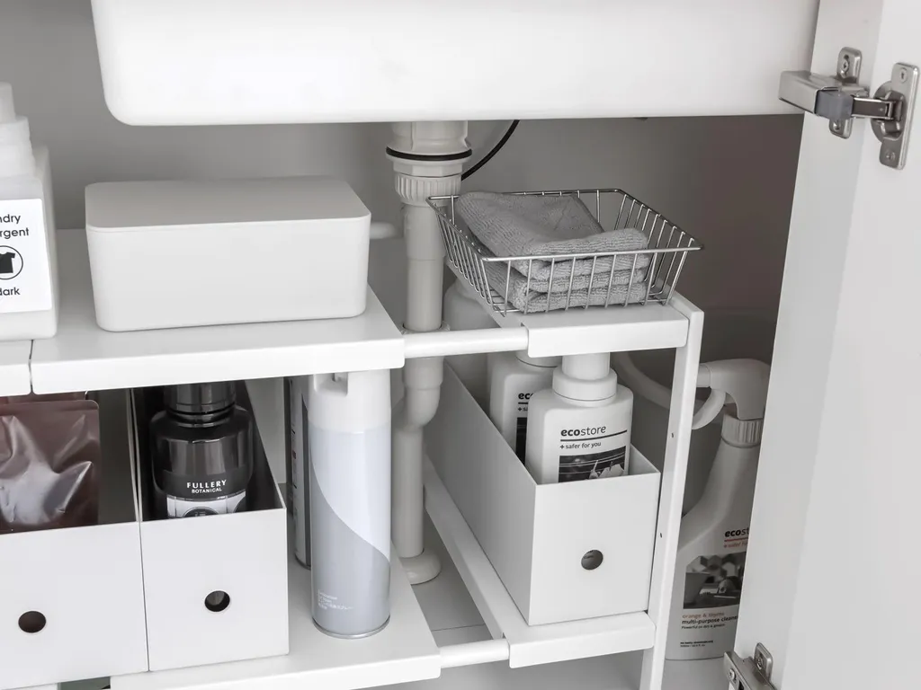 Étagère de Rangement pour Plan de Travail - Extensible 50 à 85 cm - 9