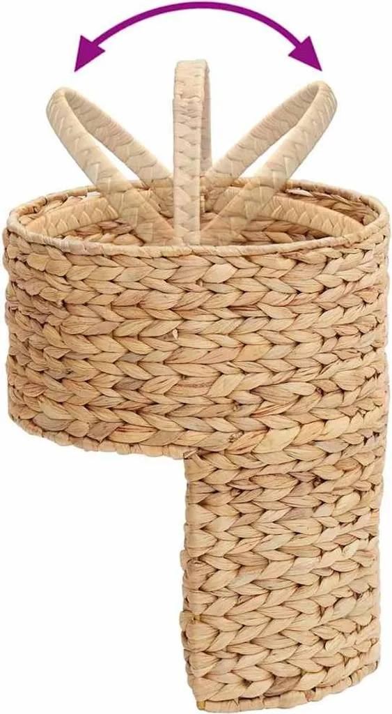 Panier d'escalier anti-encombrement en jacinthe d'eau - Solution rangement - 11