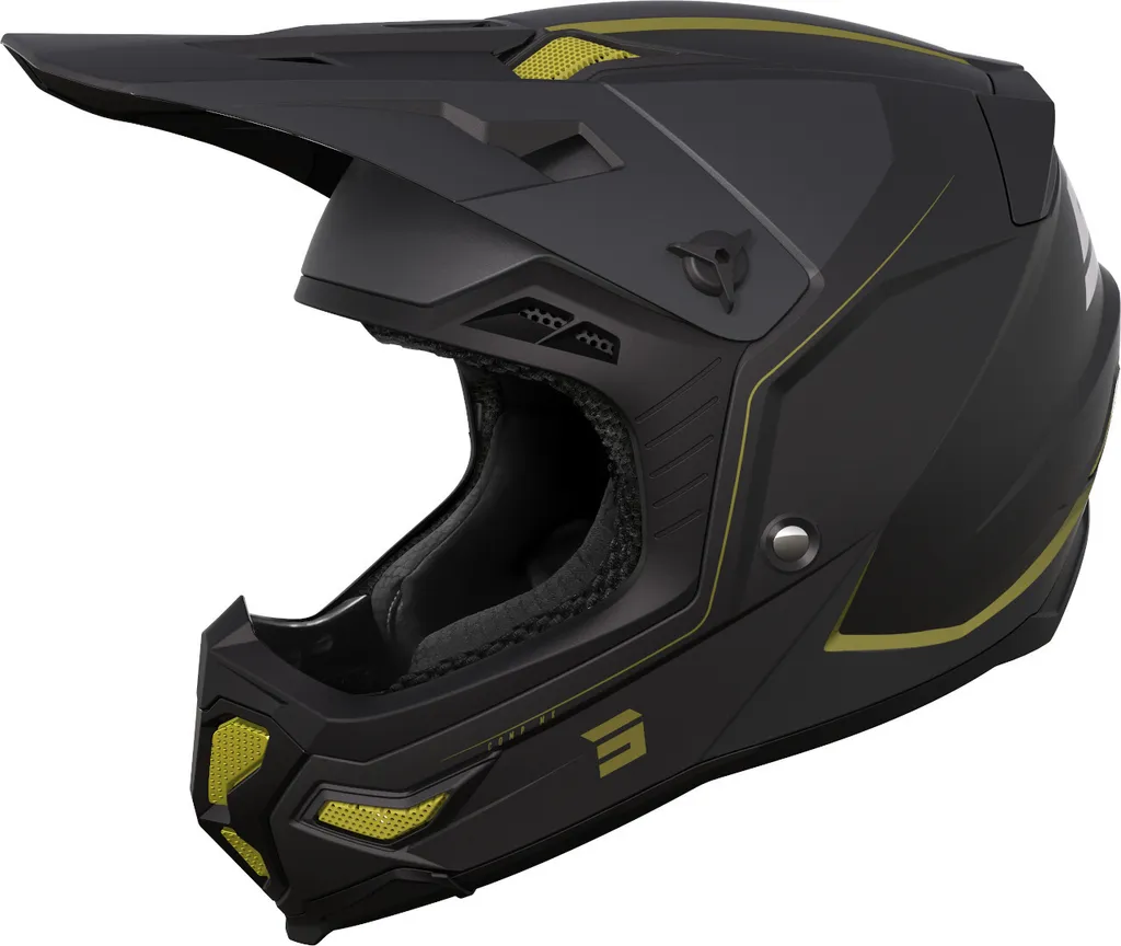 Casque intégral de cross Shot Core Comp noir or 57-58cm pour moto tout-terrain