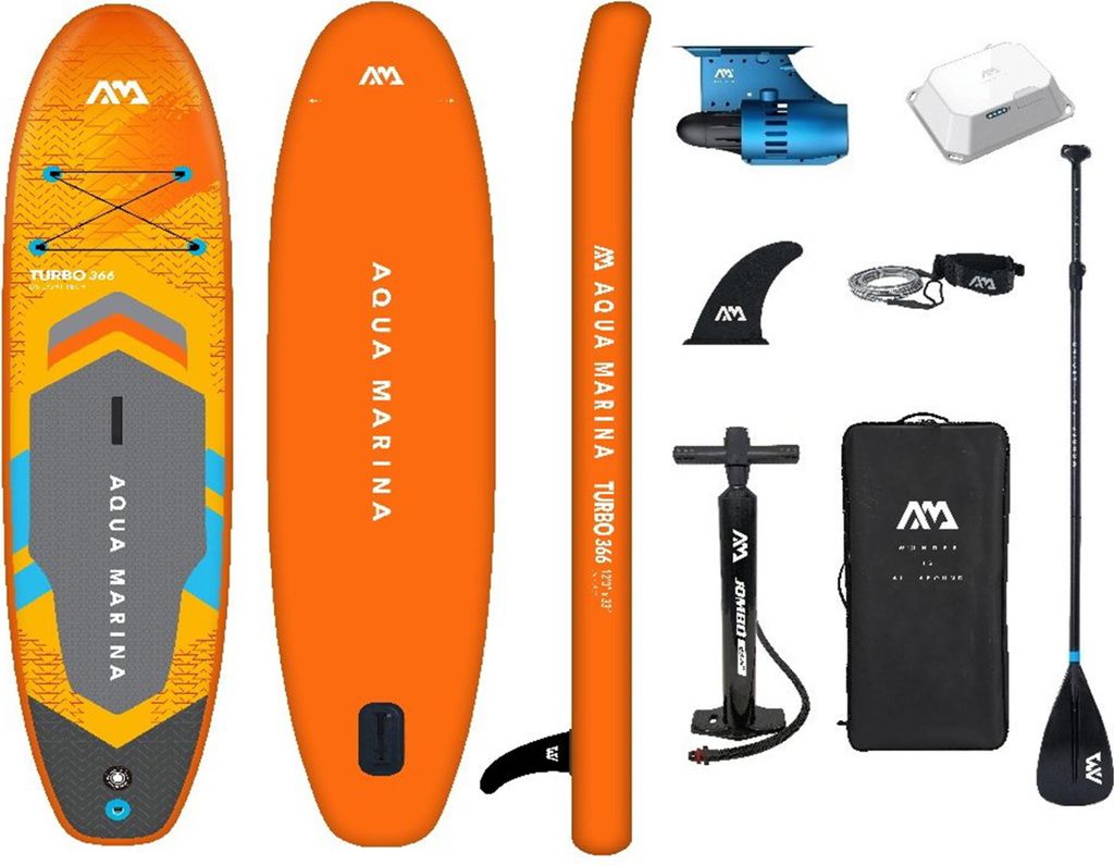 Aqua Marina Turbo GO SUP Board mit Bluedrive-S Motor Elektroantrieb - Groesse: 12.0 (366cm)