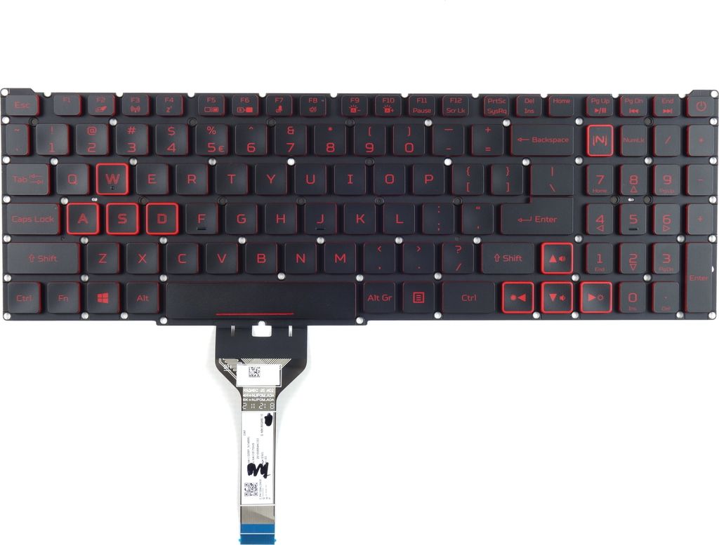 Tradebit - Tastatur für Acer Nitro | Englisch US QWERTY INT | Volle Kompatibilität | Hochwertige Materialien | Modelle: AN515-56 AN515-57 AN515-5...