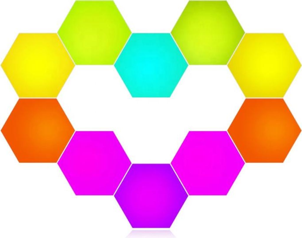 Intelligentes Licht – Sechsecke – WiFi, Tuya, 10 Stück