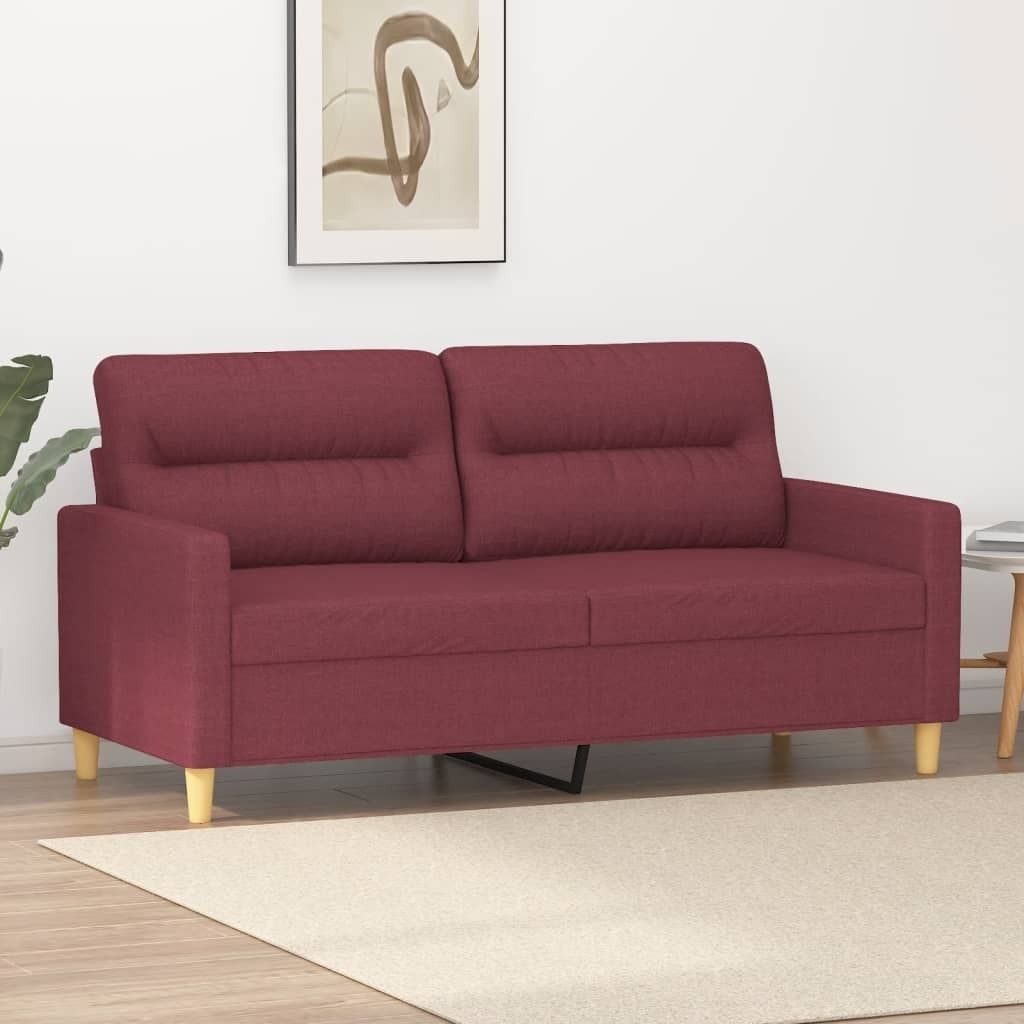 Cloris Designermöbel 2-Sitzer-Sofa Weinrot 140 cm Stoff Produktbild 