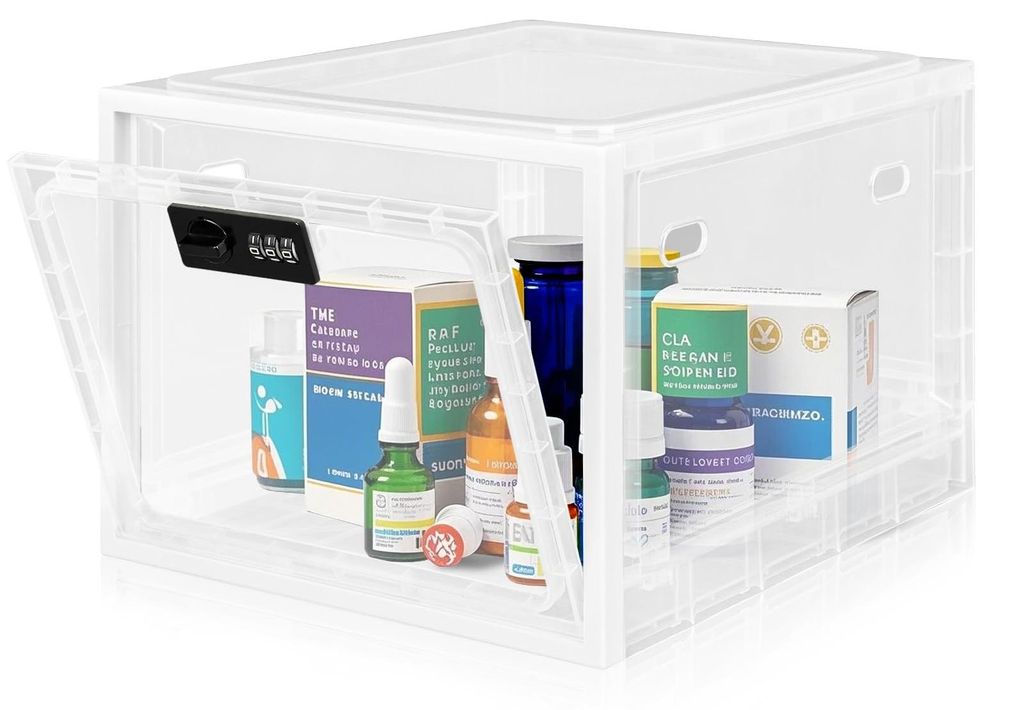 Transparente Lockbox mit Kombinationsschloss, Sicher und Produktbild 