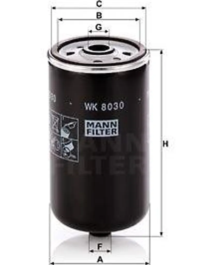 Filtre à gasoil haute performance WK 8030 compatible Hyundai iX20