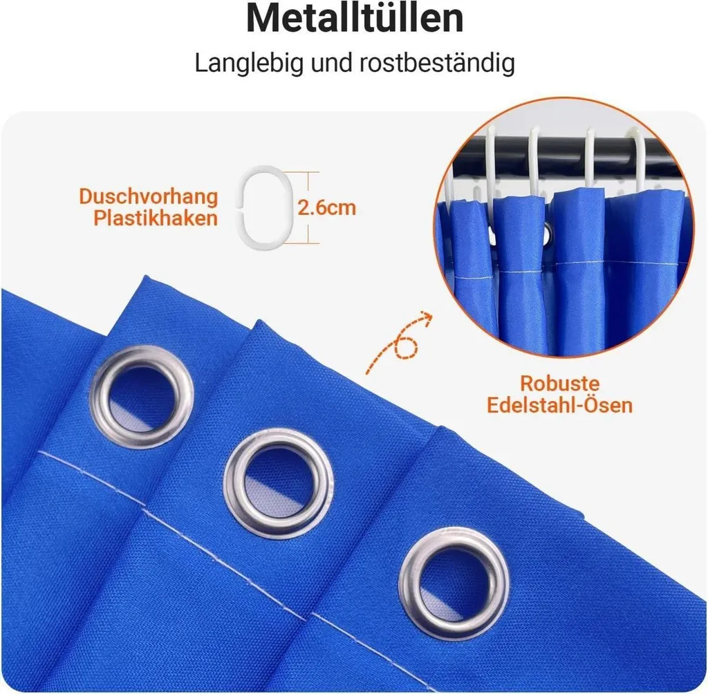 Tenda Doccia 200x200 Dolphin Antimuffa - Lavabile e Resistente - 4