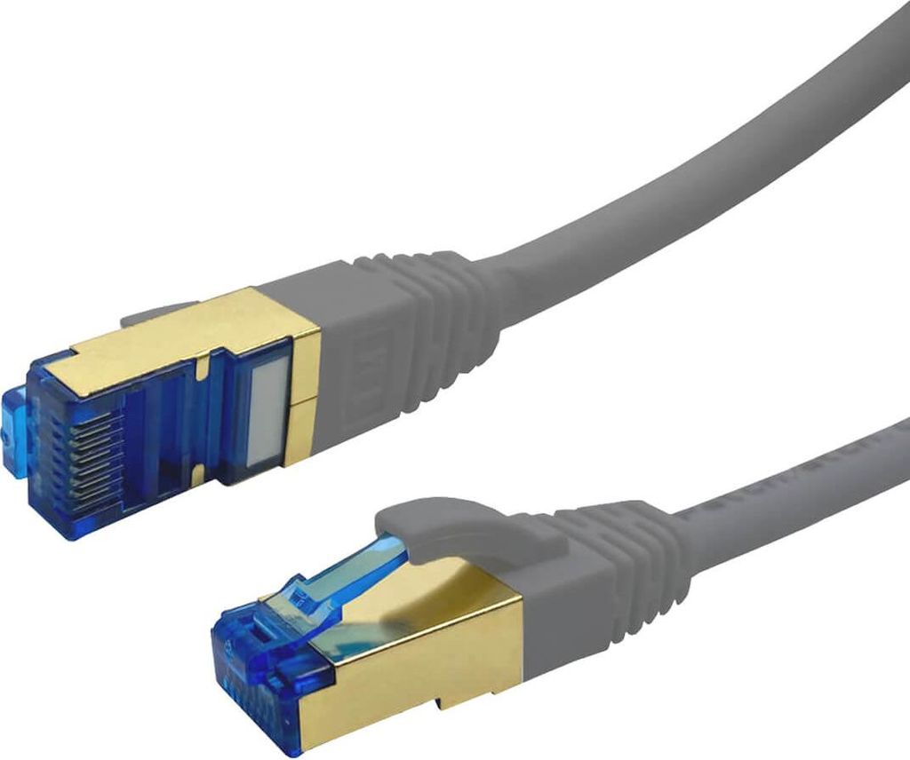 ProfiPatch LAN Kabel Cat7 S/FTP RJ45 Premium Patchkabel 10GB 600MHz LSZH Ethernet Netzwerkkabel grau 20m